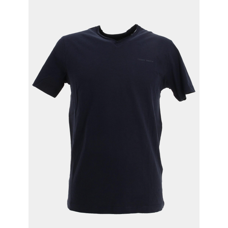 T-shirt manches courtes gildas bleu marine homme - Teddy Smith