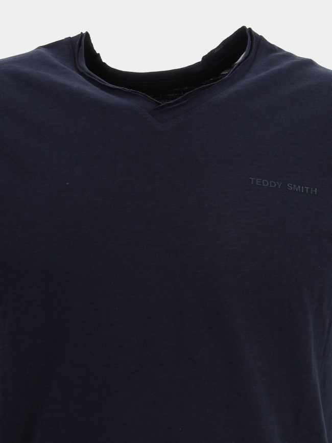 T-shirt manches courtes gildas bleu marine homme - Teddy Smith