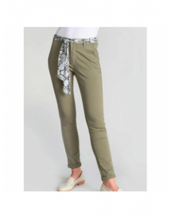 Pantalon slim dyli kaki femme - Le Temps Des Cerises