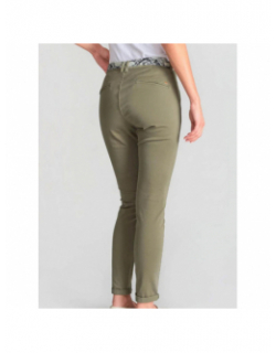 Pantalon slim dyli kaki femme - Le Temps Des Cerises