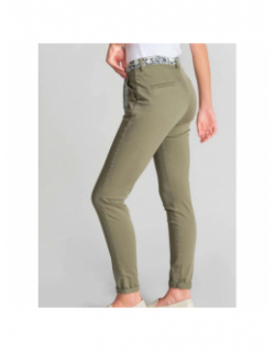 Pantalon slim dyli kaki femme - Le Temps Des Cerises