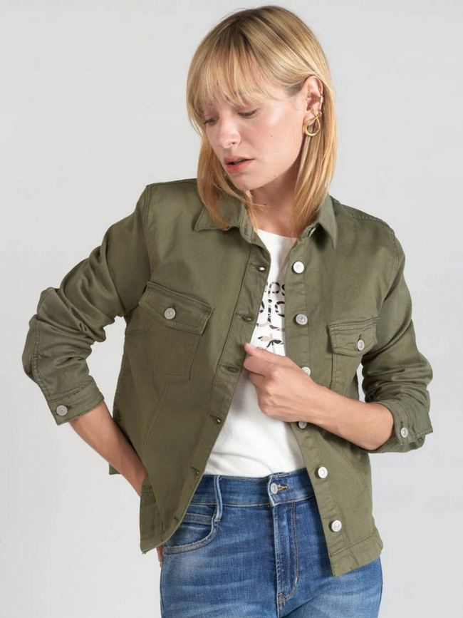 Veste lilly lizard kaki femme - Le Temps Des Cerises