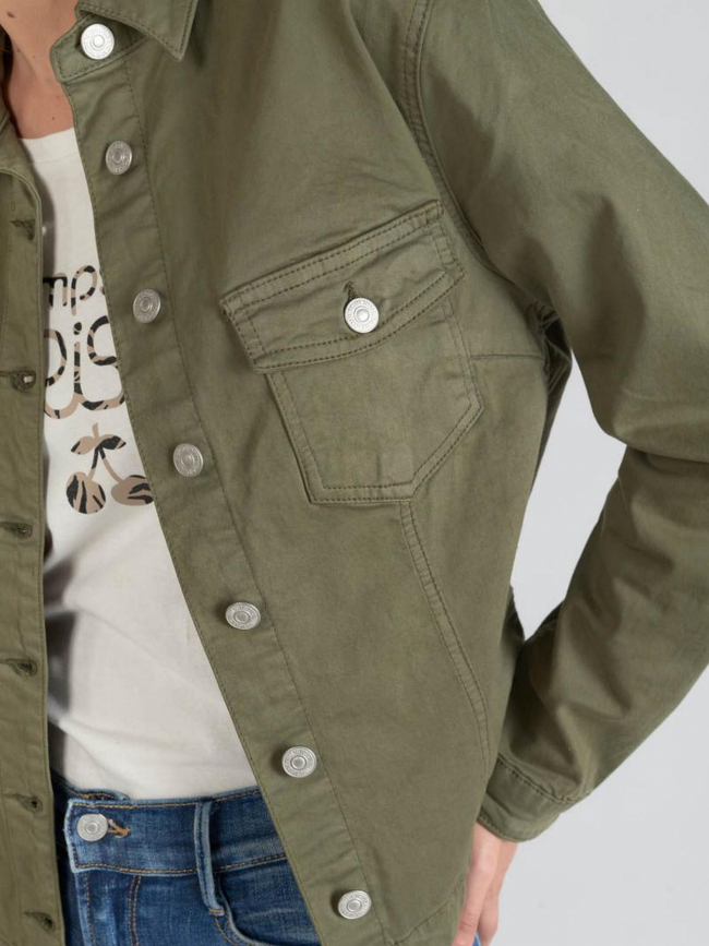 Veste lilly lizard kaki femme - Le Temps Des Cerises