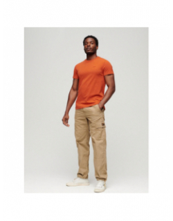 T-shirt essential logo brodé orange homme - Superdry