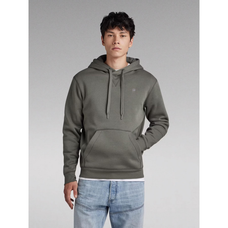 Sweat à capuche premium core gris homme - G Star