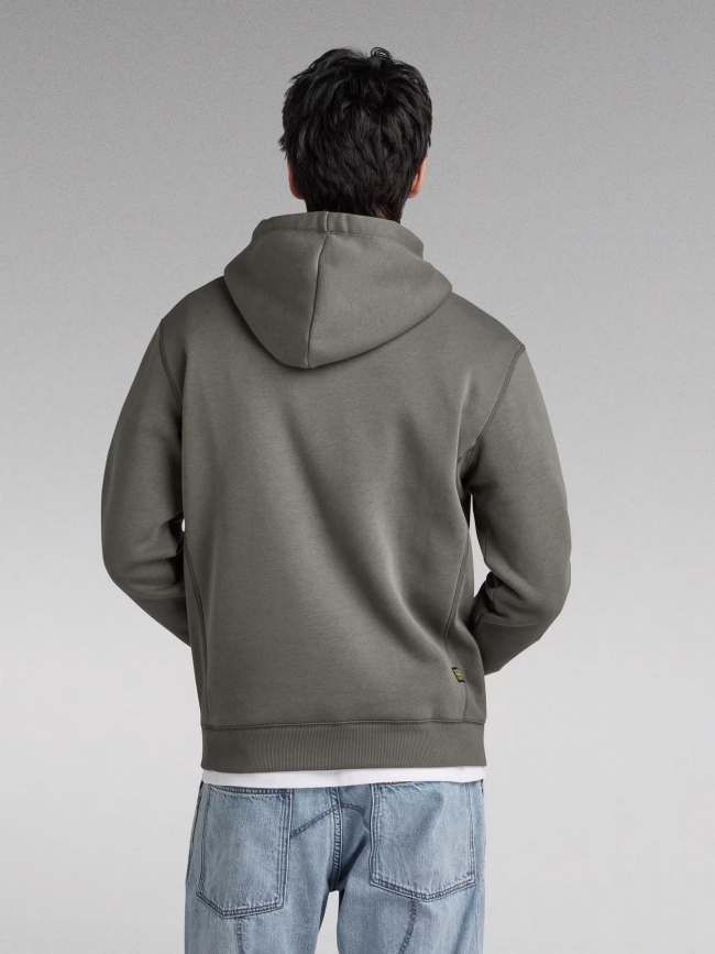 Sweat à capuche premium core gris homme - G Star