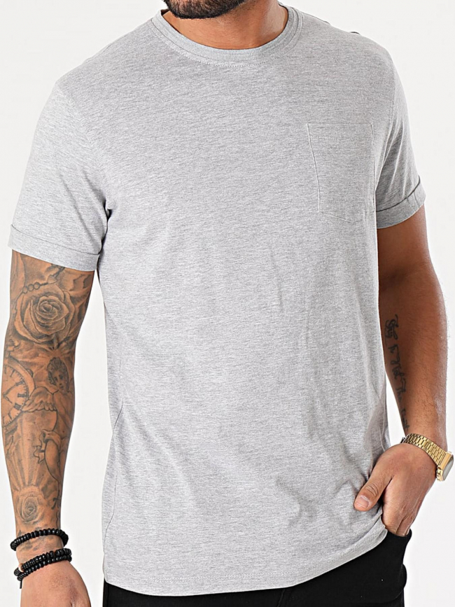 T-shirt manches courtes bhnasir gris homme - Blend