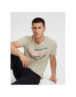 T-shirt vintage logo beige homme - Blend