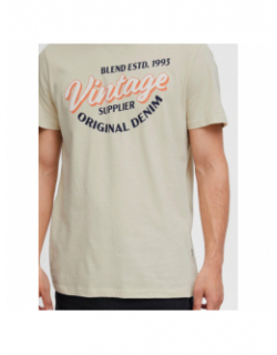 T-shirt vintage logo beige homme - Blend