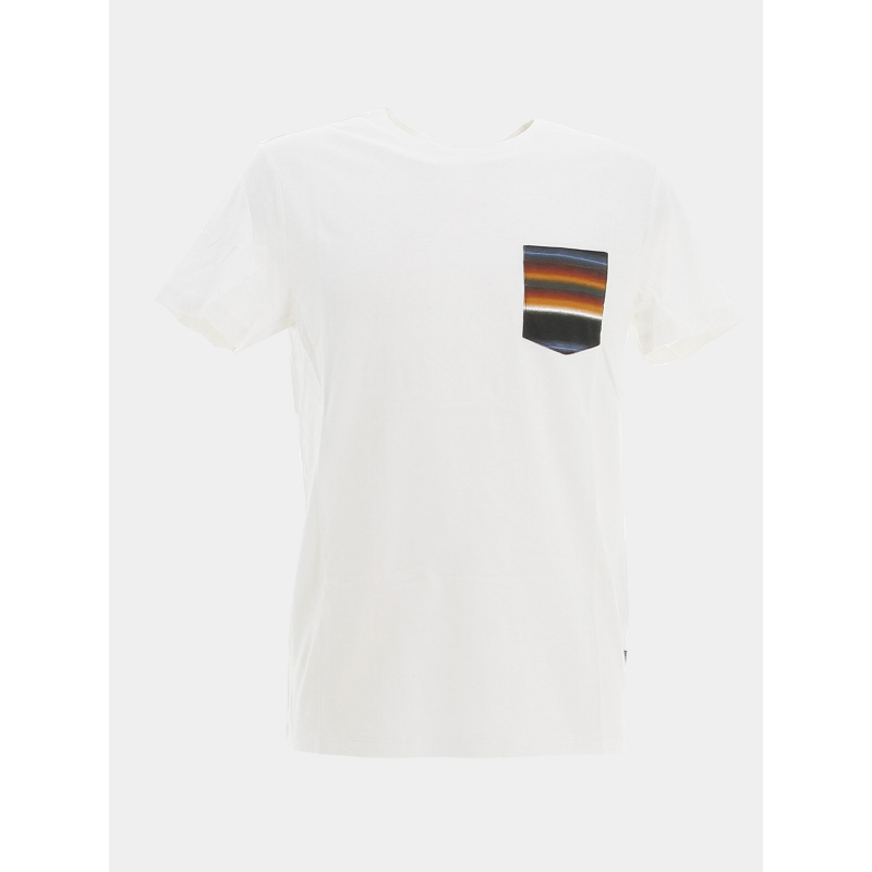 T-shirt poche colorée rayures blanc homme - Blend