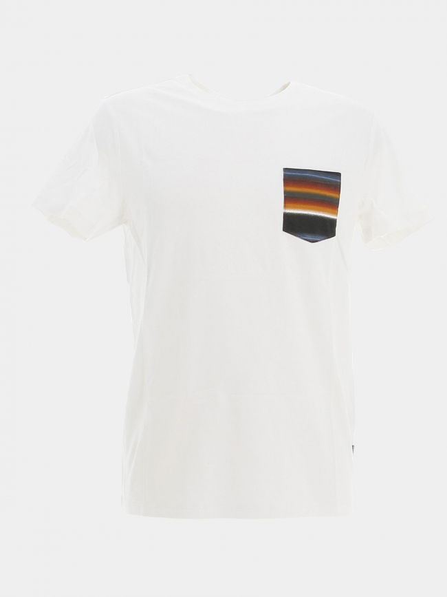 T-shirt poche colorée rayures blanc homme - Blend