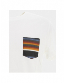 T-shirt poche colorée rayures blanc homme - Blend