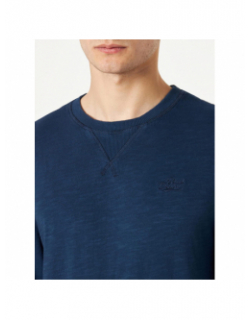 Sweat uni logo bleu marine homme - Blend