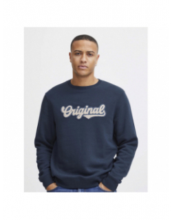 Sweat brodé original bleu marine homme - Blend