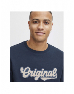 Sweat brodé original bleu marine homme - Blend