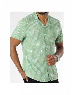 Chemise manches courtes à taches vert homme - Blend