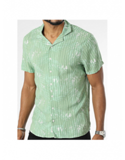 Chemise manches courtes à taches vert homme - Blend