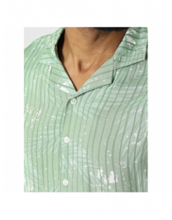 Chemise manches courtes à taches vert homme - Blend