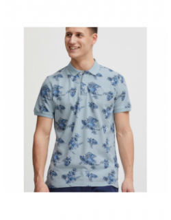 Polo manches courtes imprimé floral bleu homme - Blend