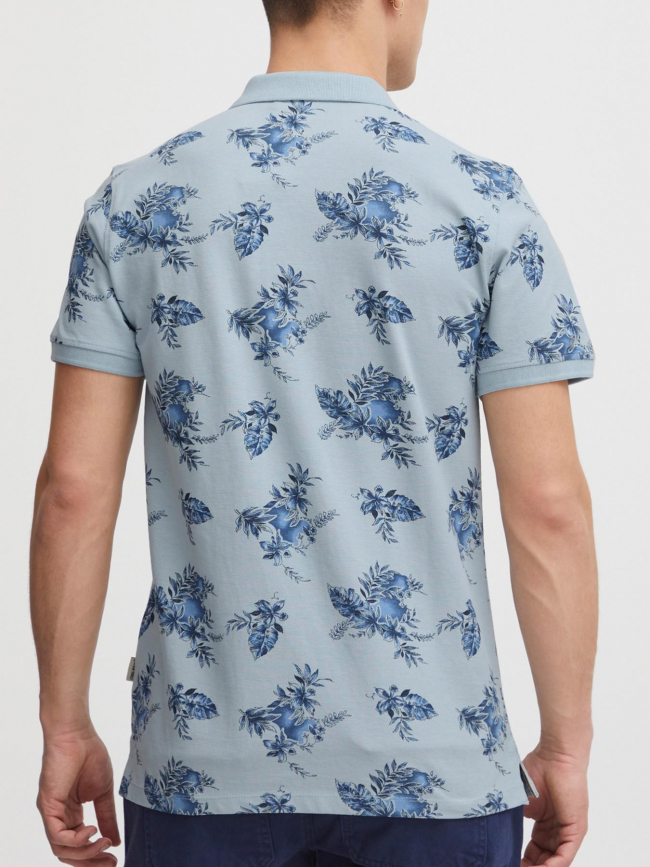 Polo manches courtes imprimé floral bleu homme - Blend