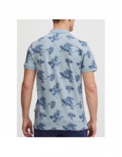 Polo manches courtes imprimé floral bleu homme - Blend