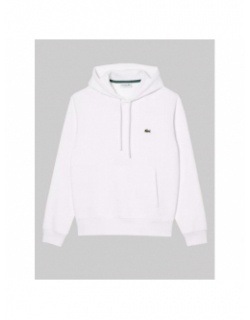 Sweat à capuche core solid blanc homme - Lacoste