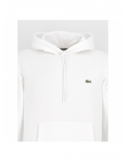 Sweat à capuche core solid blanc homme - Lacoste