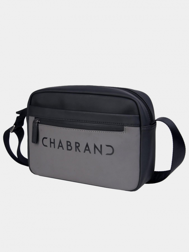 Sac bandoulière touch bis reporter noir gris homme - Chabrand