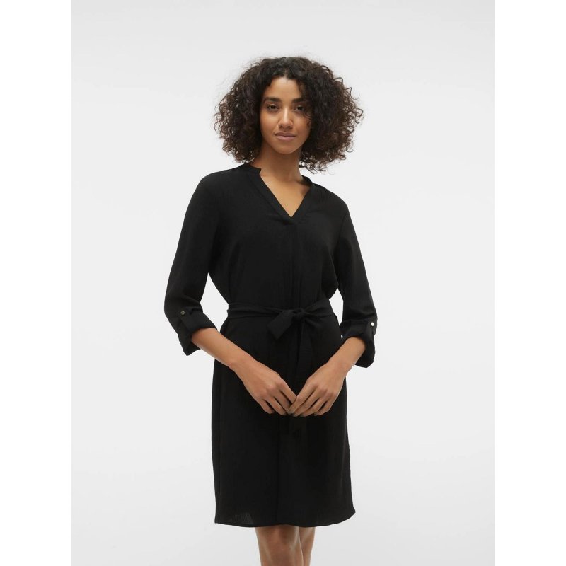 Robe courte à ceinture gavina noir femme - Vero Moda