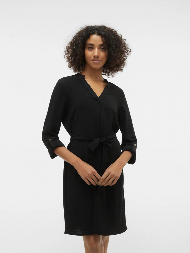 Robe courte à ceinture gavina noir femme - Vero Moda