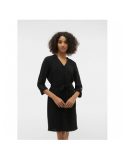 Robe courte à ceinture gavina noir femme - Vero Moda