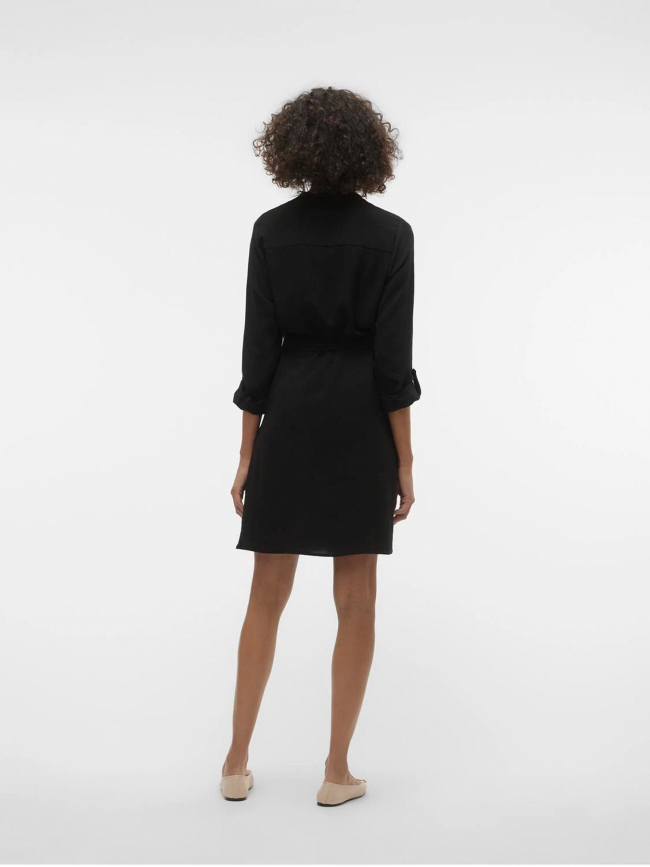 Robe courte à ceinture gavina noir femme - Vero Moda