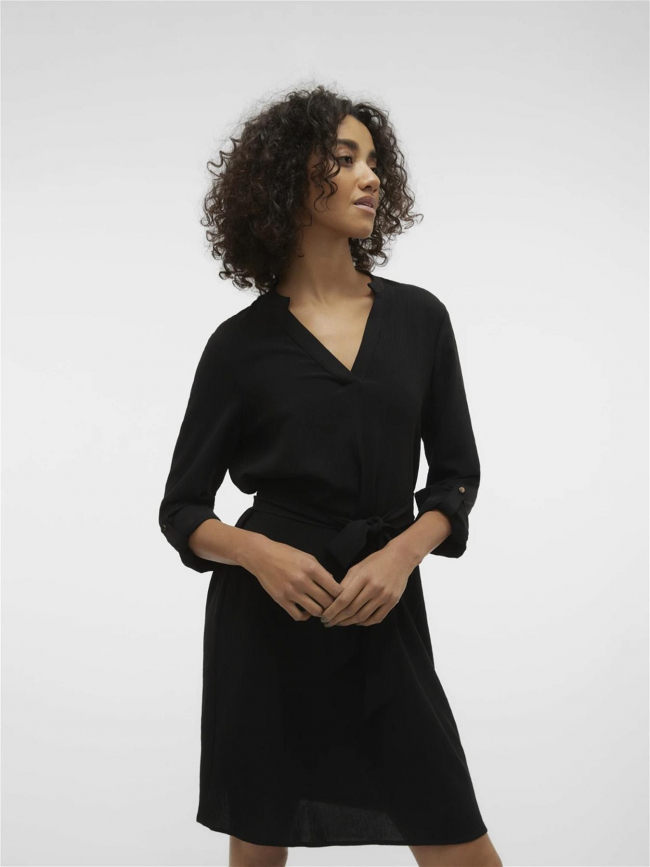 Robe courte à ceinture gavina noir femme - Vero Moda