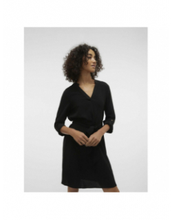 Robe courte à ceinture gavina noir femme - Vero Moda