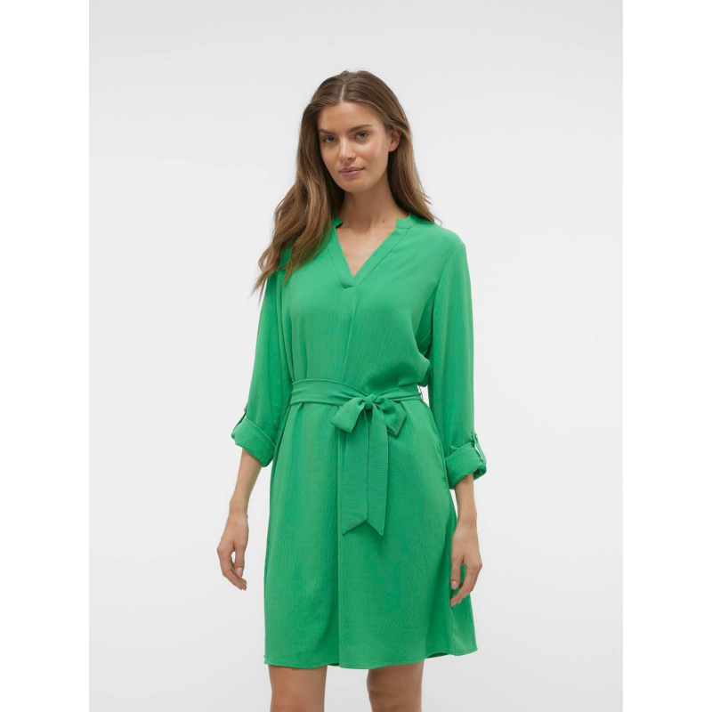 Robe courte à ceinture gavina vert femme - Vero Moda