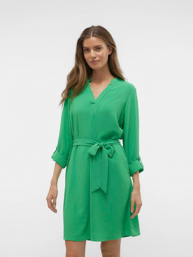 Robe courte à ceinture gavina vert femme - Vero Moda