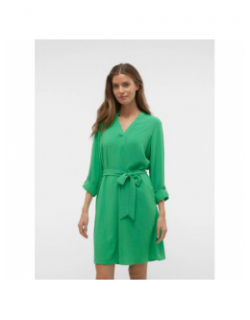 Robe courte à ceinture gavina vert femme - Vero Moda