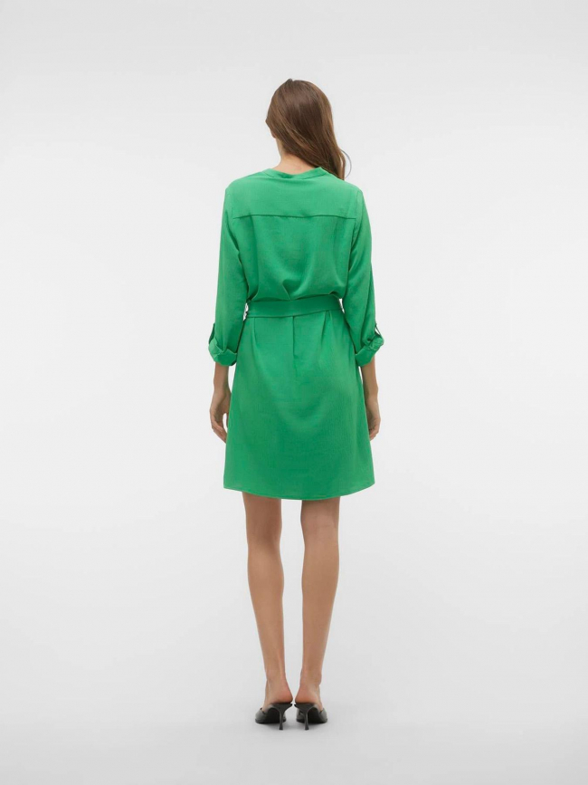 Robe courte à ceinture gavina vert femme - Vero Moda