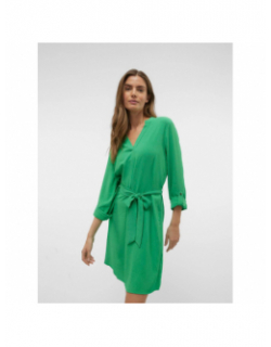 Robe courte à ceinture gavina vert femme - Vero Moda