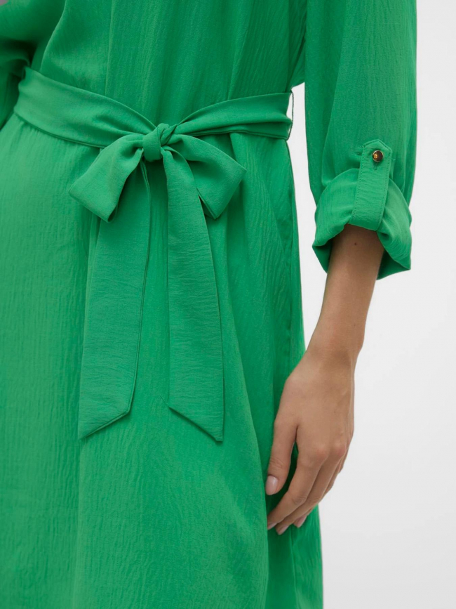 Robe courte à ceinture gavina vert femme - Vero Moda