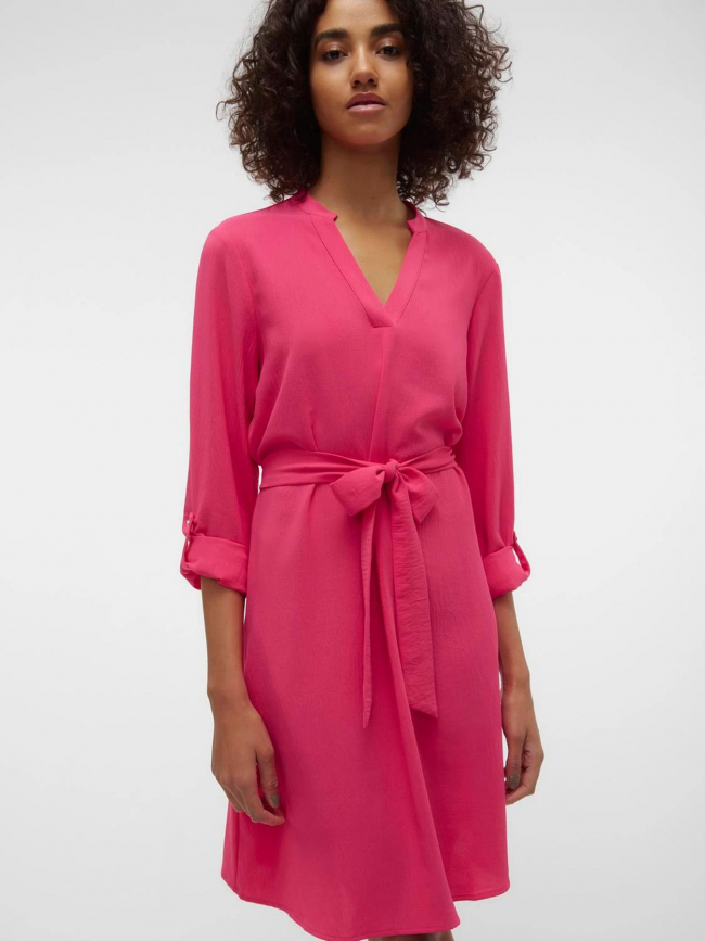 Robe courte à ceinture gavina rose femme - Vero Moda