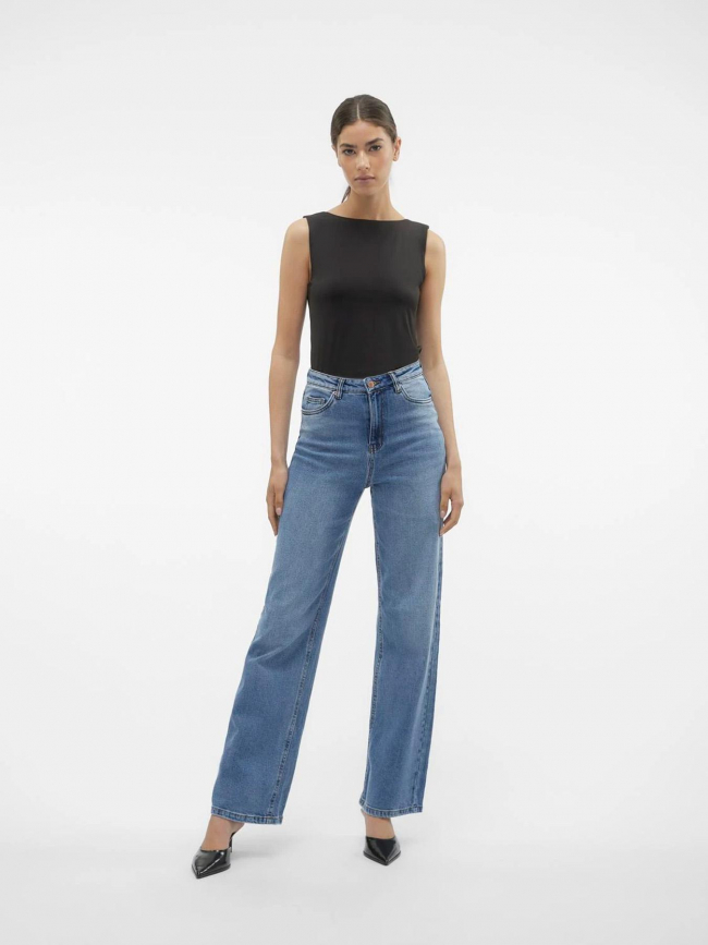 Jean large taille haute tessa bleu femme - Vero Moda