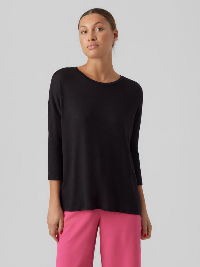 Pull fin manches 3/4 brianna noir femme - Vero Moda