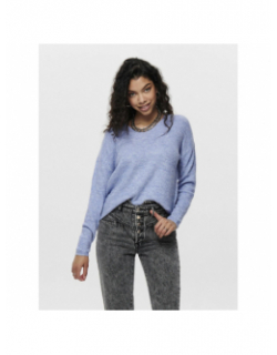 Pull col v camilla skyway bleu femme - Only