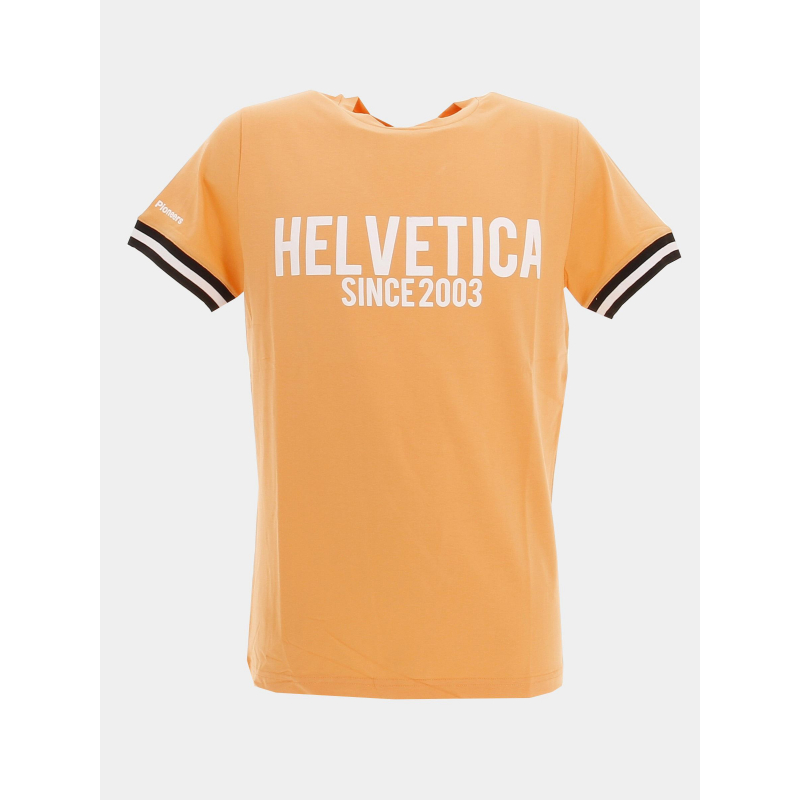 T-shirt malcom peach orange homme - Helvetica