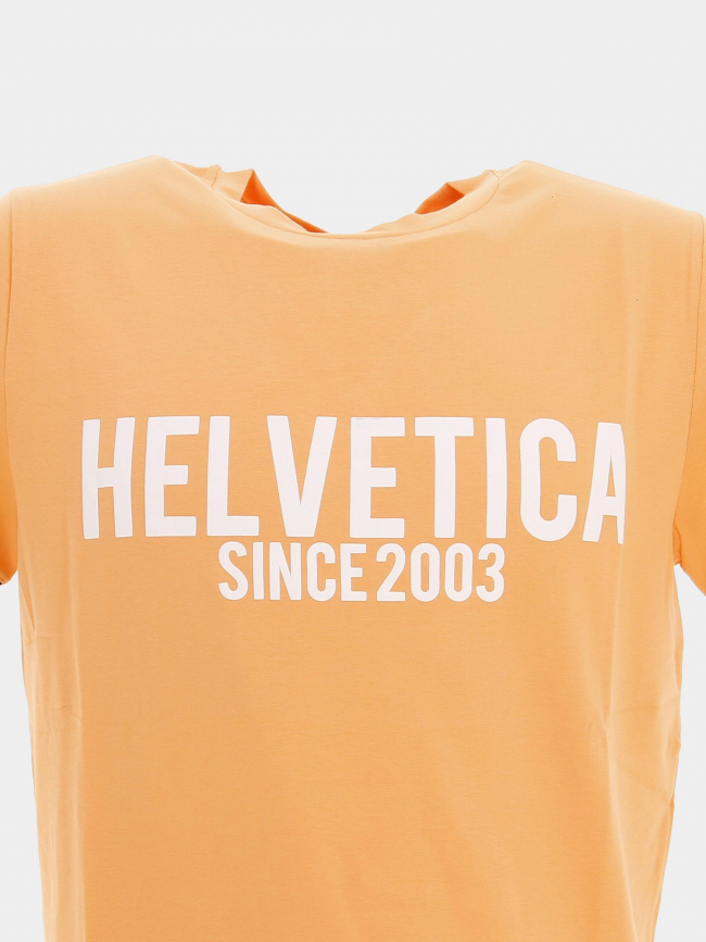 T-shirt malcom peach orange homme - Helvetica