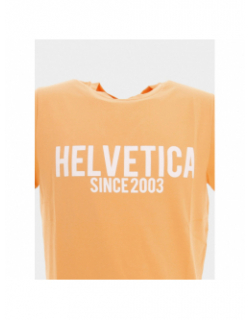 T-shirt malcom peach orange homme - Helvetica