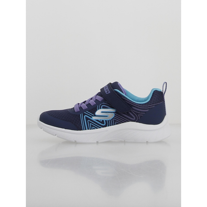 Baskets microspec plus swirl sweet bleu fille - Skechers