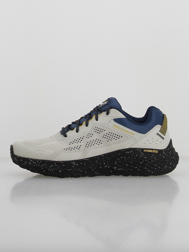 Baskets bounder rse beige noir bleu homme - Skechers