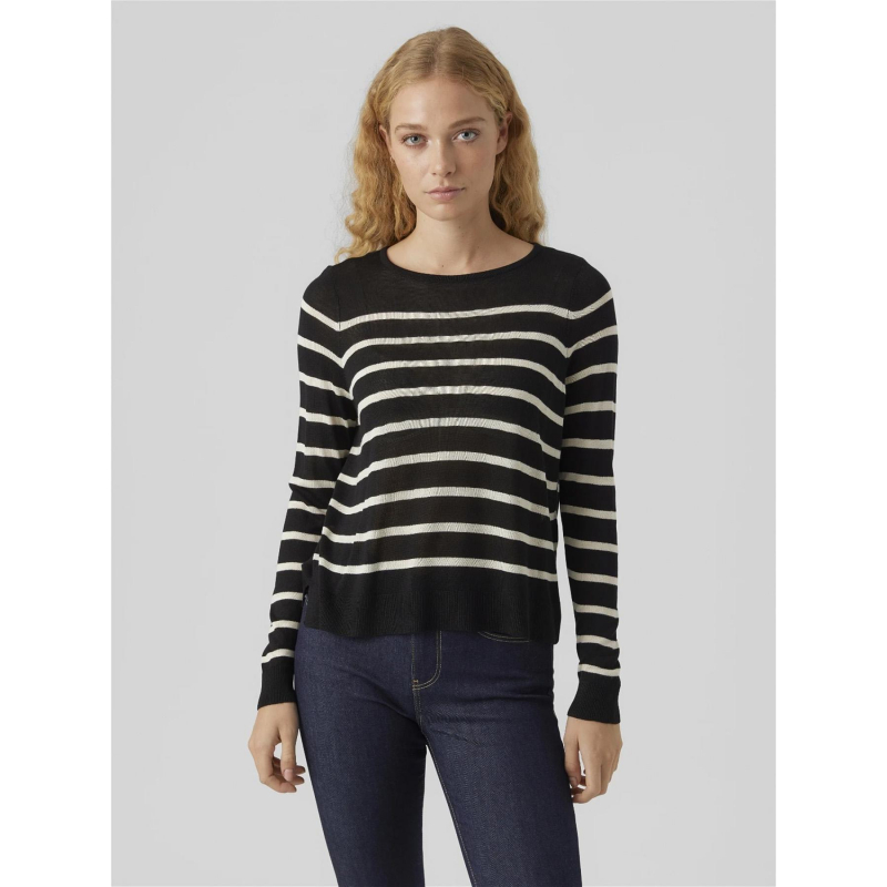 Pull fin rayé nova noir femme - Vero Moda